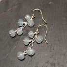 עגילי כסף 925 עם אקוומרין בגוון תכלת רך, סול אלמנטס