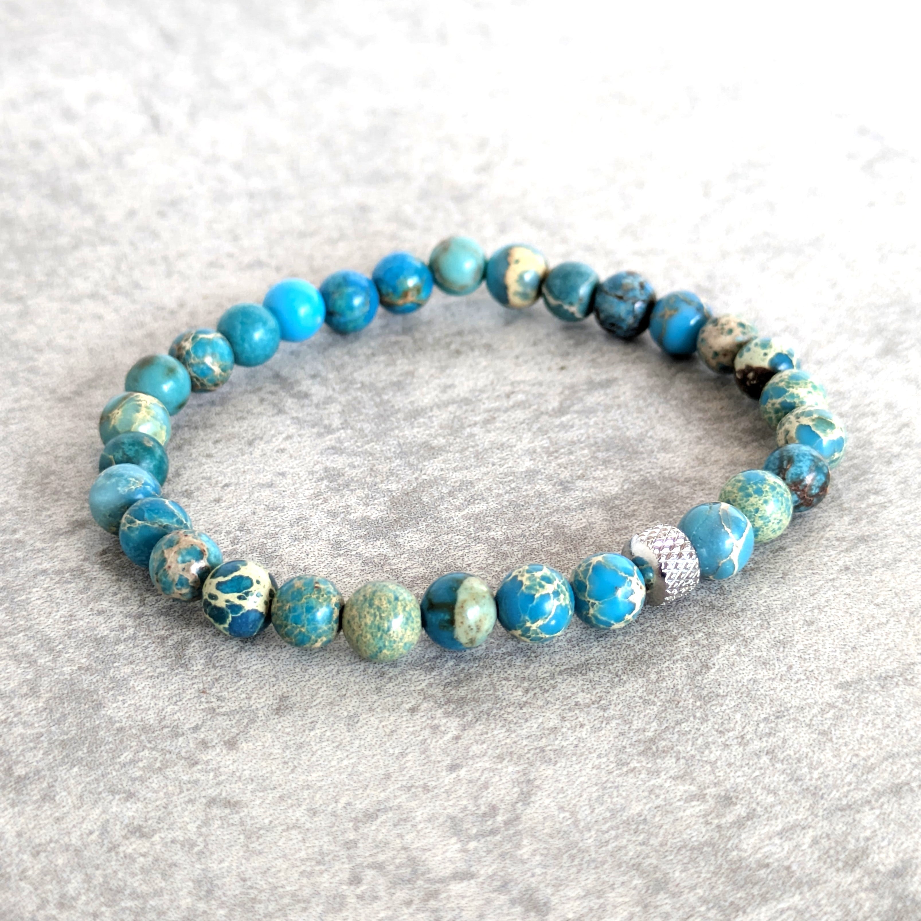 צמיד ג'ספר טורקיז לחשיבה יצירתית | Soul Elements Holistic Jewelry Studio