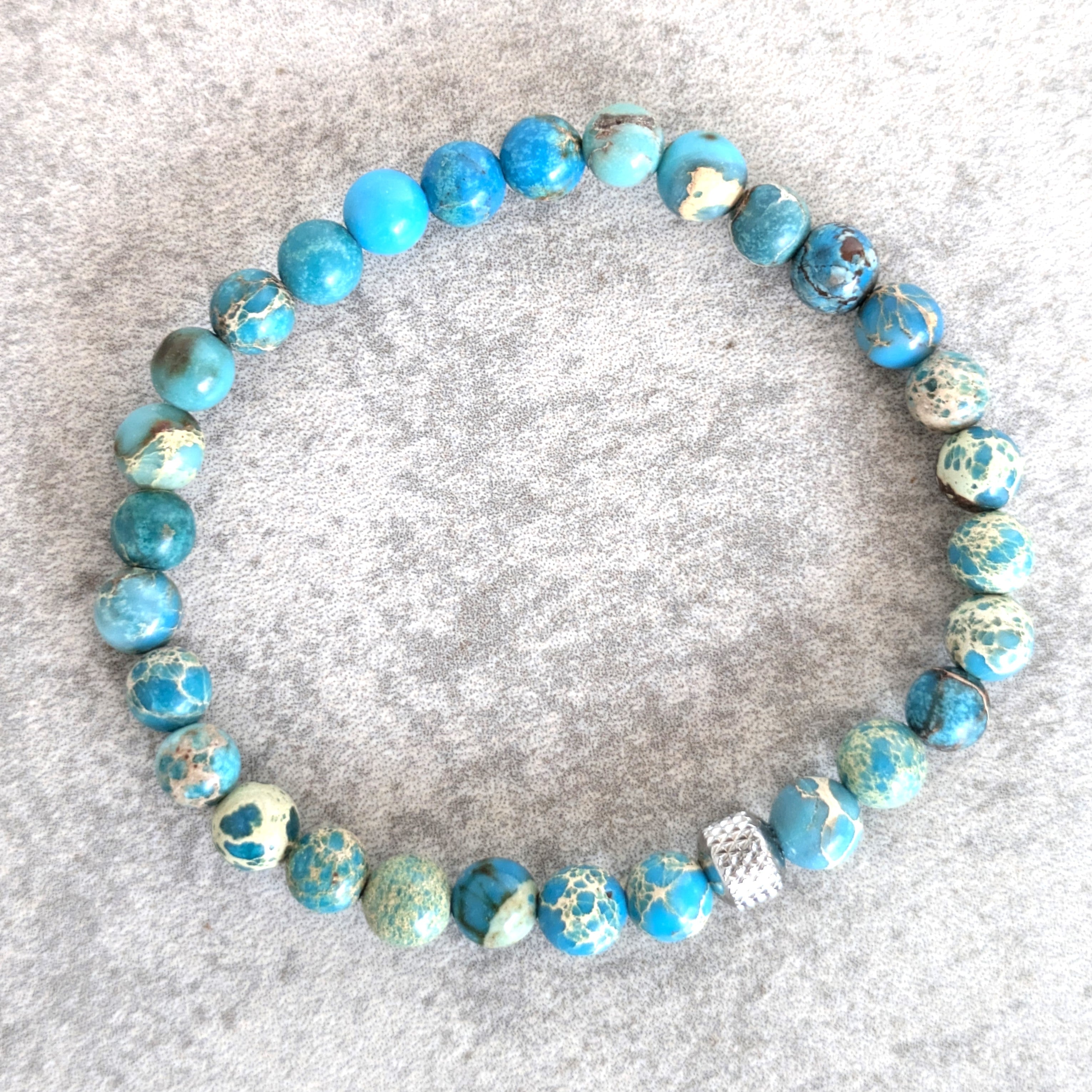 צמיד ג'ספר טורקיז לחשיבה יצירתית | Soul Elements Holistic Jewelry Studio