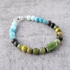 צמיד ג'ייד קנדי טורקיז אפריקאי אקוומרין איזון