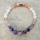 אגת אפורה, רוז קוורץ להרמוניה פנימית צמיד אבני חן טבעיות