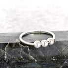 טבעת דיסקרטית מכסף סטרלינג להקלה על לחץ ומתח