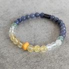 צמיד קריסטלים אוונטורין פלואורייט וענבר לשיפור יכולות קוגניטיביות