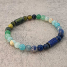 צמיד קריסטלים לאפיס לזולי וג'ייד להרמוניה ואומץ לב, צמיד להגשמה עצמית