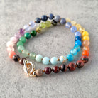 צ'וקר אבני חן המשלב אבנים כמו גארנט, סיטרין, אוונטורין, אגת ואמטיסט - Soul Elements