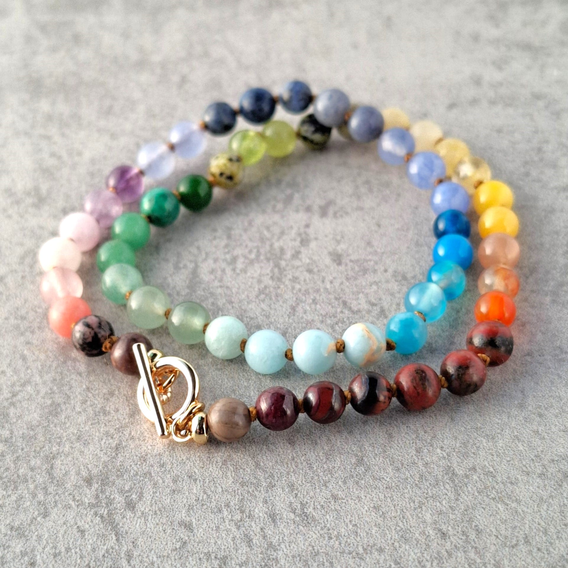 צ'וקר אבני חן המשלב אבנים כמו גארנט, סיטרין, אוונטורין, אגת ואמטיסט - Soul Elements