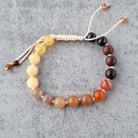 צמיד עם אבני גארנט, ג'ספר וסאנסטון לאנרגיות טובות