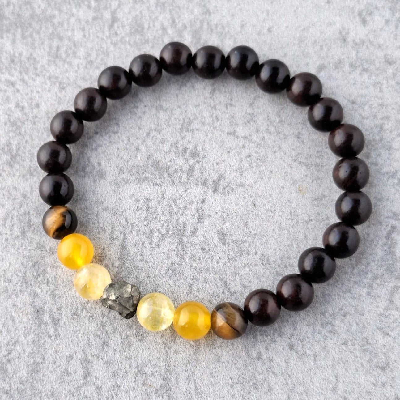 צמיד לאיזון ושגשוג, צמיד קריסטלים סיטרין ג'ייד ופיריט לאיזון ושגשוג כלכלי