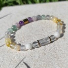 צמיד קוורץ שקופה ופלואורייט לאיזון רגשי וחשיבה ברורה
, צמיד קוורץ לבנה