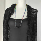 שרשרת מאלה לנשים עשויה עם אבני חן, שרשרת אבני חן צבעונית לשיפור מצב רוח אופטימיות ושמחה צבעוניות