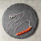 שרשרת כסף עם אבן קרנליאן