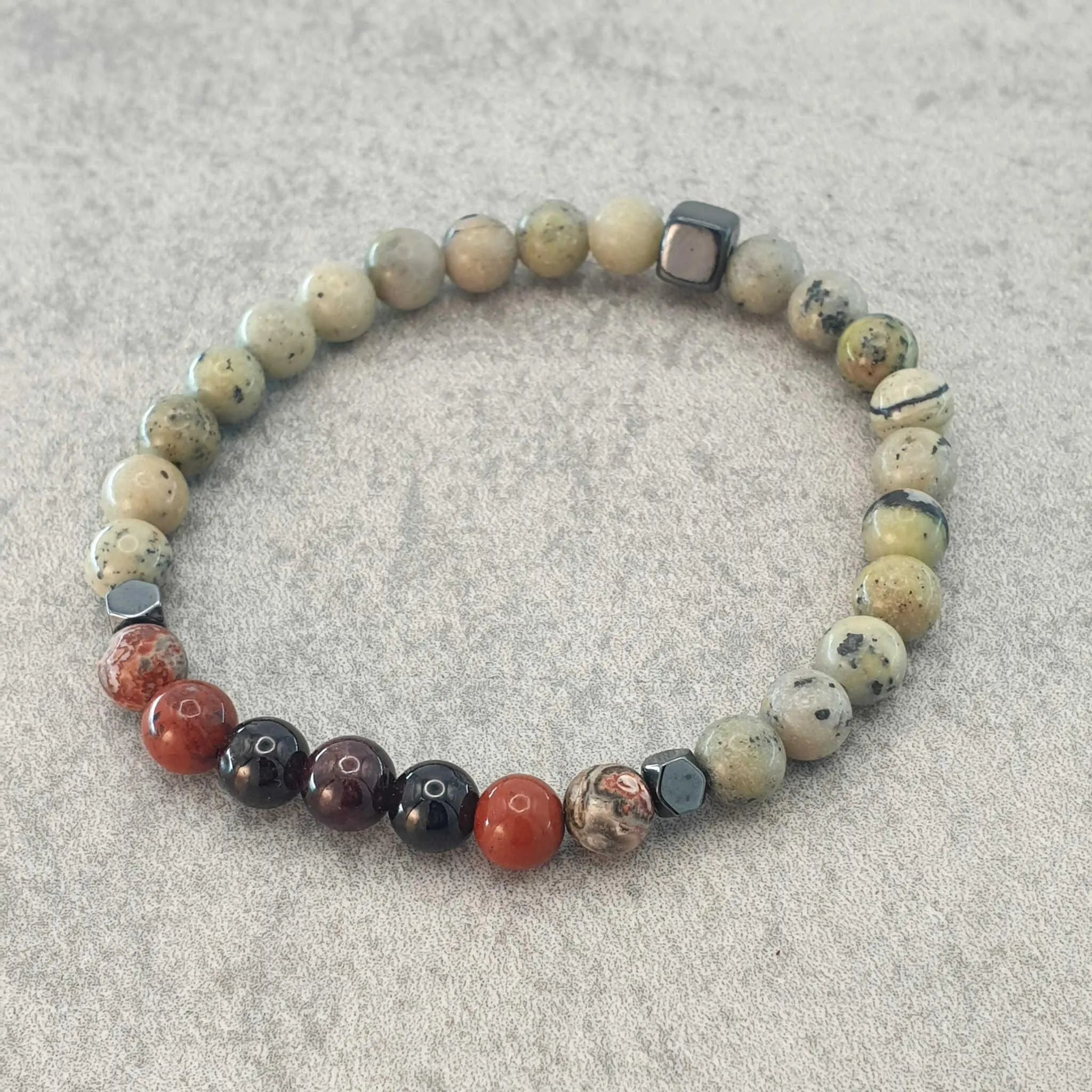 צמיד חרוזי גארנט לביטחון עצמי