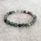 צמיד אבני חן אגת הודי ירוק טבעי להגנה וצמיחה רוחנית, צמיד אבנים ירוקים