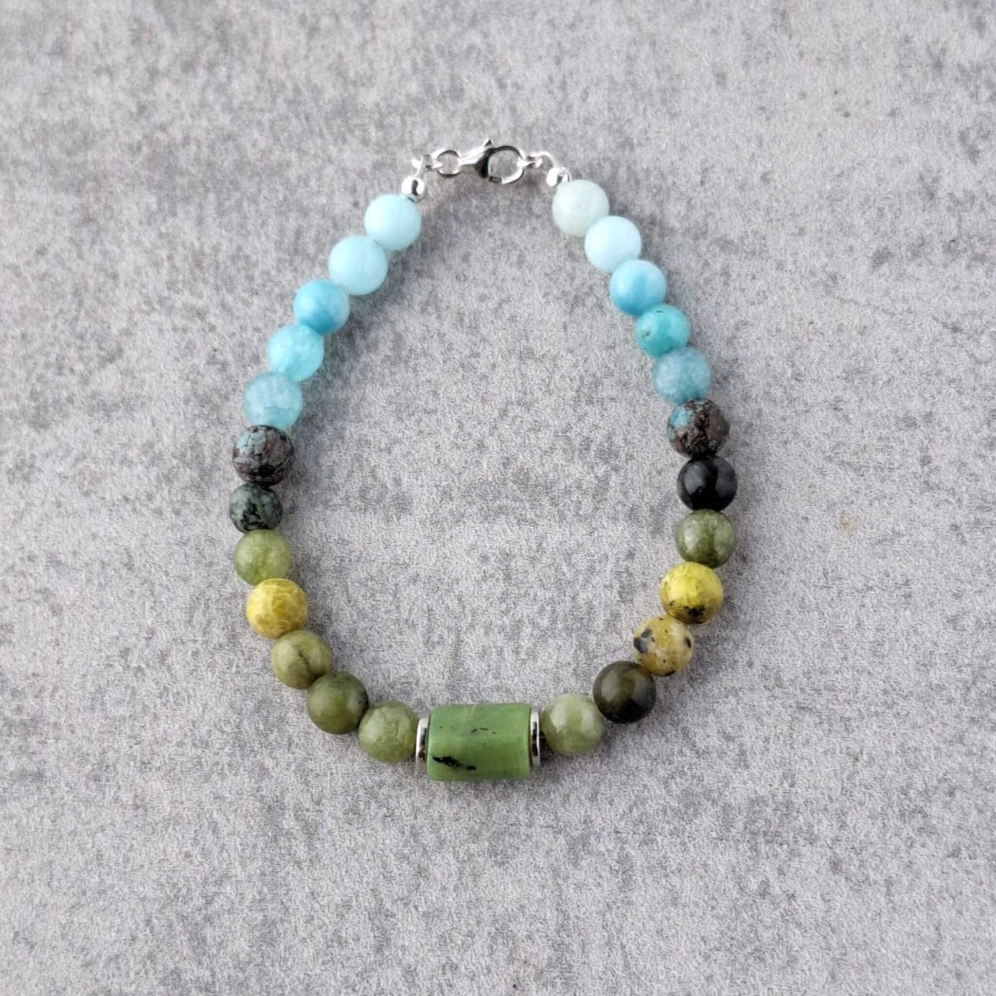 תכשיטים מעודדי רוגע, תכשיט איזון גוף-נפש ג'ייד וטורקיז אפריקא