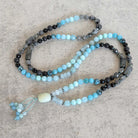 שרשרת ארוכה אמזונייט ולברדורייט להעצמה אישית וצמיחה פנימית