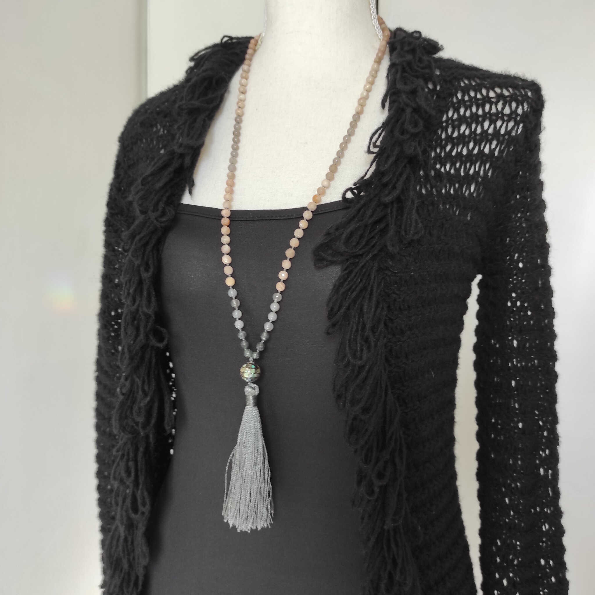 שרשרת מאלה סאנסטון עם צדף אבלון לריפוי רגשי ותקווה