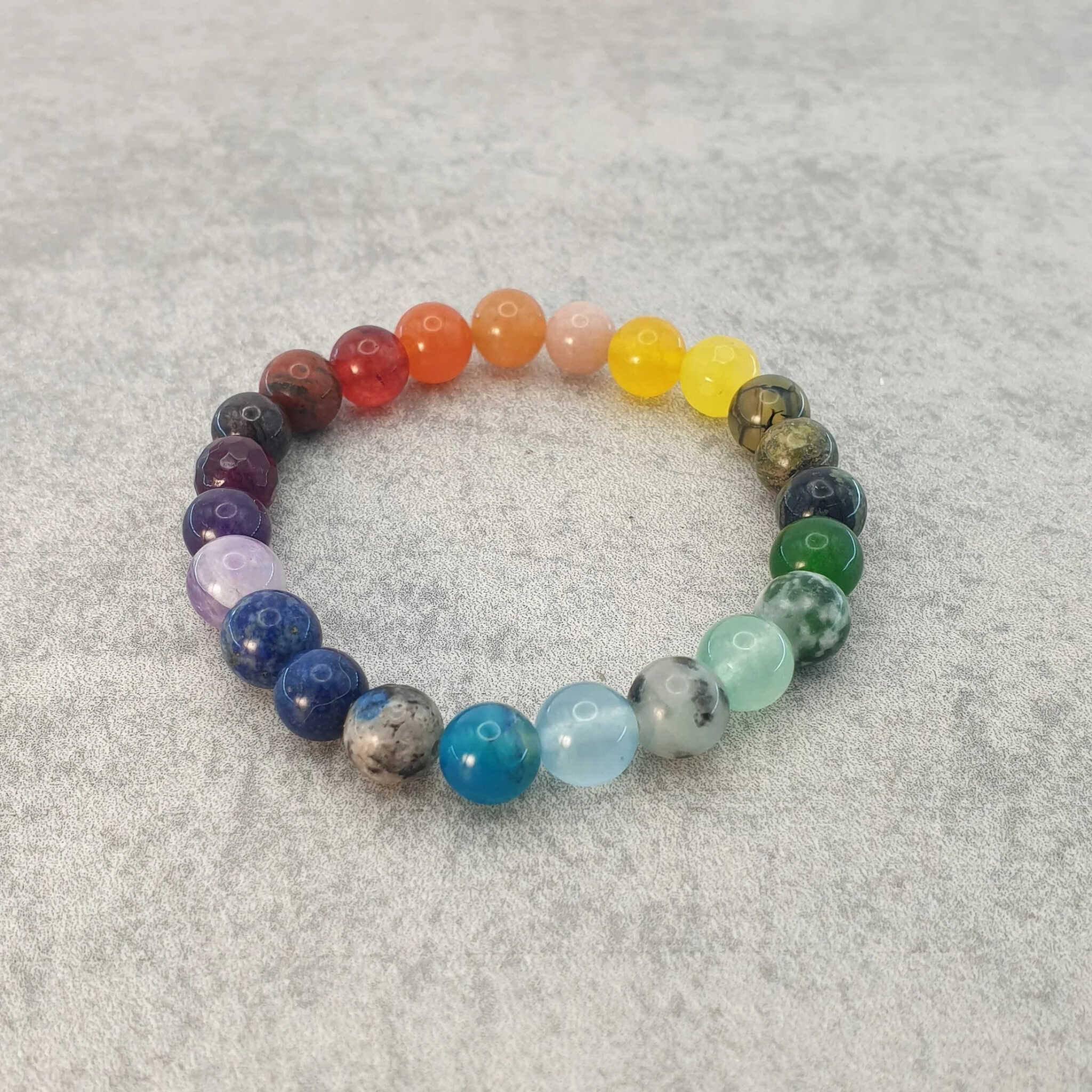 צמיד אבני חן בצבעי קשת לגילוי עצמי ואופטימיות