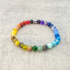 צמיד אבני חן בצבעי קשת לאיזון צ'אקרות וחיוביות, צמיד צבעי קשת