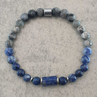 צמיד לאפיס לזולי גולמי לחדוד מחשבה ומודעות עצמית, צמיד לפיס לזולי לחדוד מחשבה