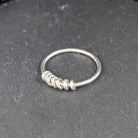 טבעת להפתחת חרדות, טבעת כסף 925 להפחתת חרדות ADHD PTSD ספינר מסתובב