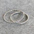 Sterling silver 925 organic ring with small beaded design resembling pebbles