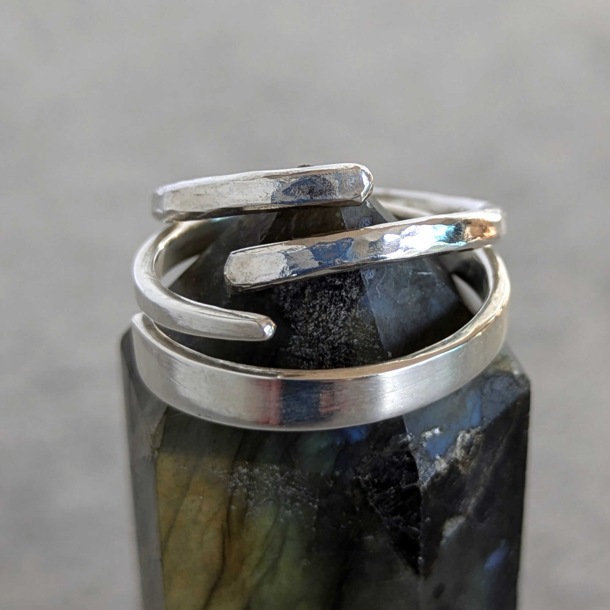 טבעת ספירלה להתחלות חדשות, טבעת כסף 925 ספירלה להתחלות חדשות כוח פנימי