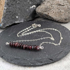 שרשרת כסף סטרלינג עם אבן גארנט לנשים מתנה מושלת עם משמעות | סול אלמנטס