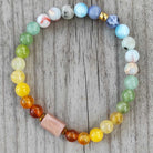 צמיד אבן השמש סאנסטון בגווני פסטל לאנרגיה חיובית ומצב רוח טוב