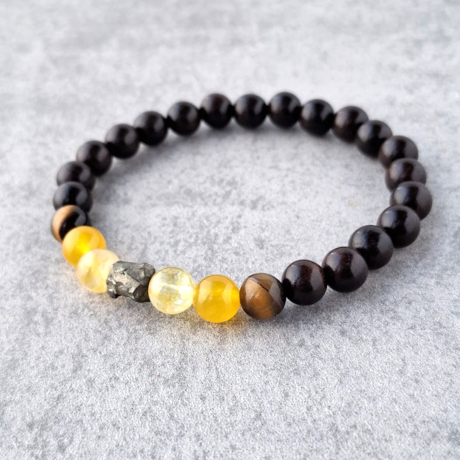 צמיד עין הנמר וסיטרין לאומץ ביטחון עצמי והגשמת מטרות