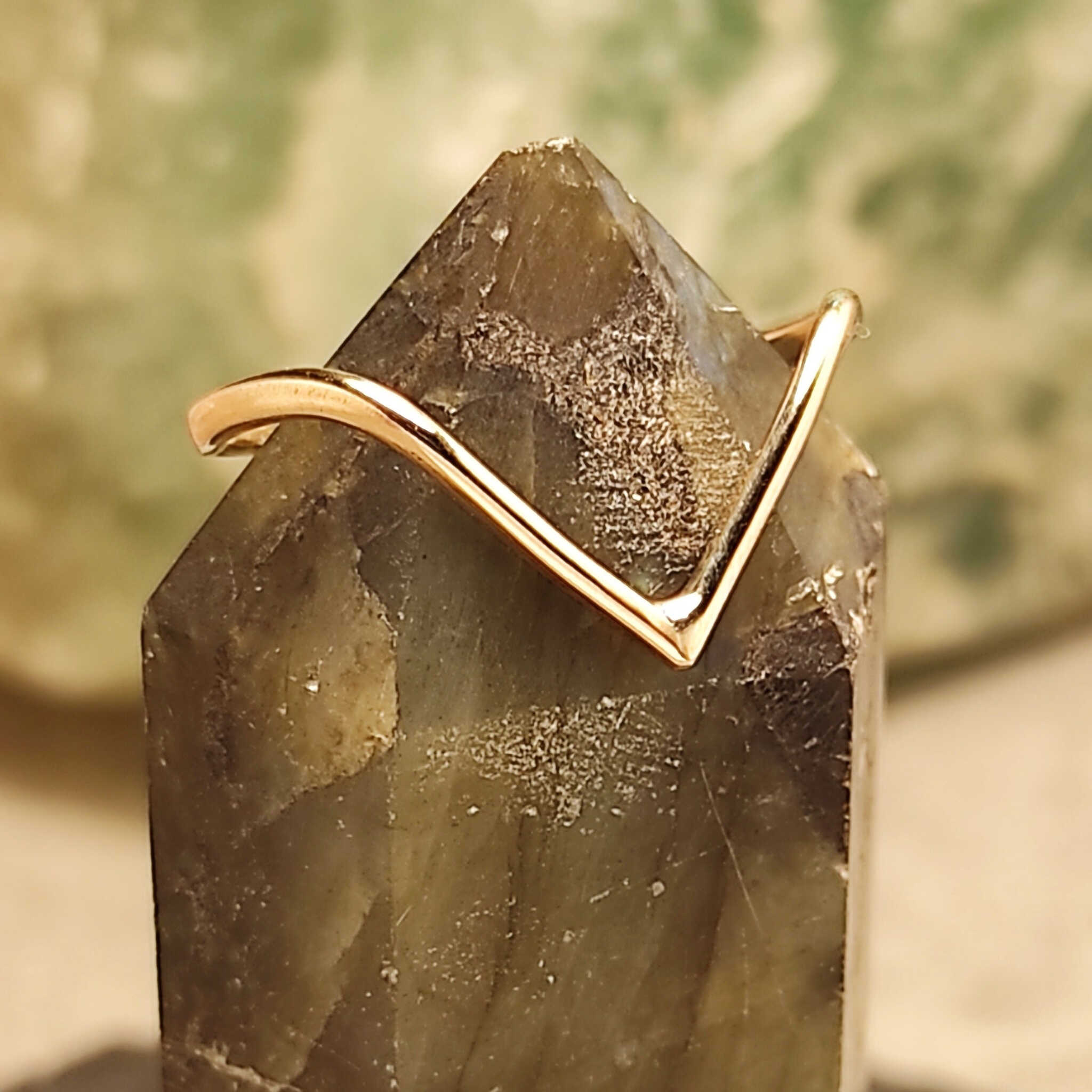 טבעת Wishbone זהב 14K Soul Elements תכשיט משמעותי