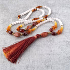 שרשרת קוורץ עם קרנליאן | Soul Elements Holistic Jewelry Studio