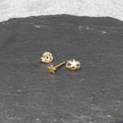 עגילי גולדפילד כוכב קטנים צמודים - עגילי זהב 14K מינימליסטיים