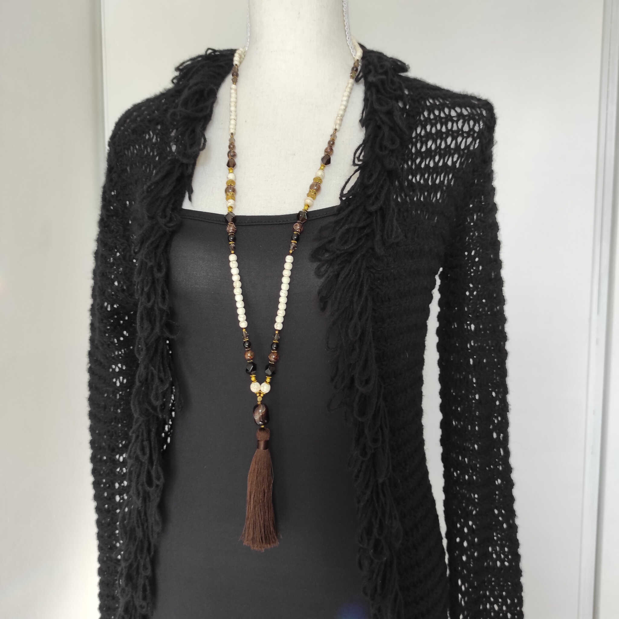 שרשרת האולייט וסמוקי קוורץ להגנה שלווה פנימית ומזל