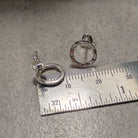 עגילי קארמה כסף 925 מינימליסטיים עם רקוע עדין