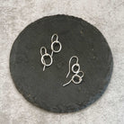 עגילי קארמה כסף סטרלינג 925 בעבודת יד עיגול שלמות ומעגל החיים