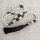 שרשרת מאלה אבן לבה אגת שחורה והאולייט לאומץ לב והתמודדות עם שינויים