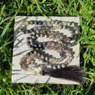 שרשרת מאלה 108 חרוזים עם לרוויקייט לאינטואיציה וחידוד מחשבה