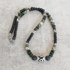 שרשרת לגברים עם פיריט ודזי טיבטי לשפע הצלחה כלכלית והגנה