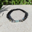 צמיד אבני חן גולמיות להגנה מאנרגיות שליליות וחיזוק פנימי, אבן טובה להגנה