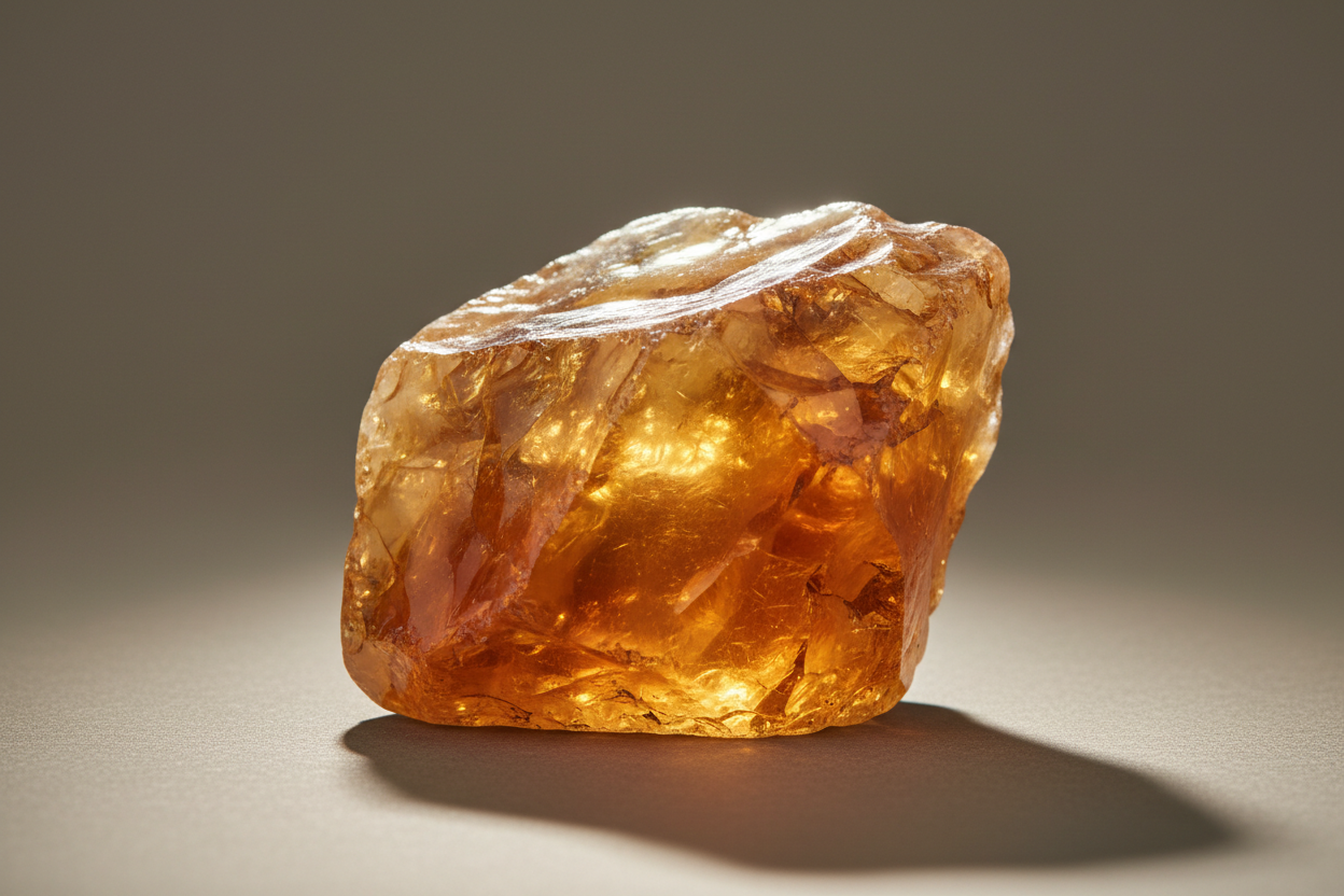 Raw Citrine - warm golden surface