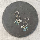 עגילי כסף 925 אלגנטיים נתלים עם אבני פלואוריט פרידוט אקוומרין לבהירות ושמחה