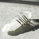 טבעות כסף דקות, טבעות כסף 925 עדינות מנצנצות עיצוב מינימליסטי