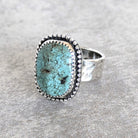 טבעת כסף 925 עבודת יד עם אבן טורכיז למזל טוב הצלחה והגנה, טבעת להצלחה ומזל