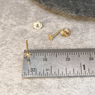 עגילי זהב גולדפילד בצורת כוכב - תכשיט מינימליסטי אלגנטי למתנה מושלמת