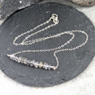 שרשרת כסף סטרלינג עם אבן איולייט אבן הקוסמים לתקשורת ואינטואיציה